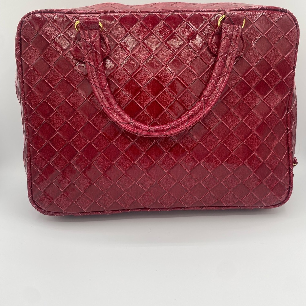 Estee Lauder Red Quilted Cosmetic Bag - Picture 3 of 6